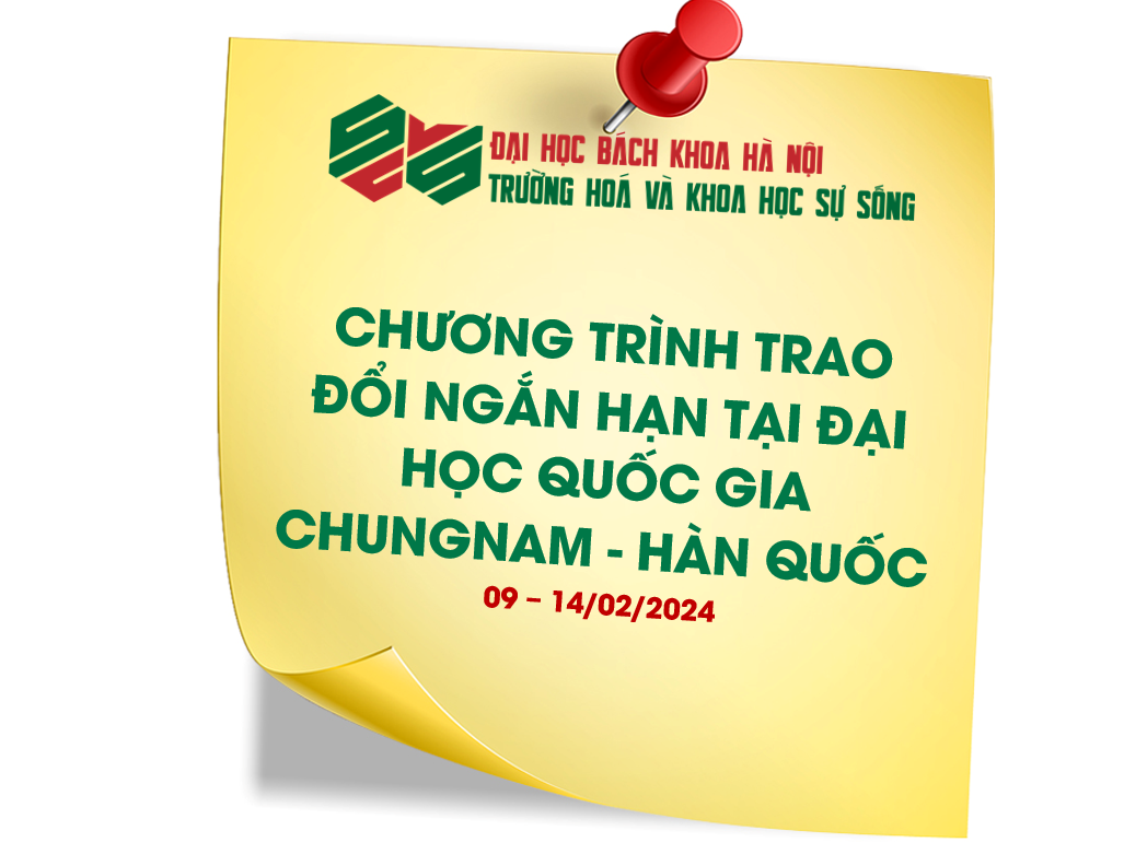 Chương trình trao đổi ngắn hạn tại Đại học Quốc gia Chung Nam - Hàn Quốc