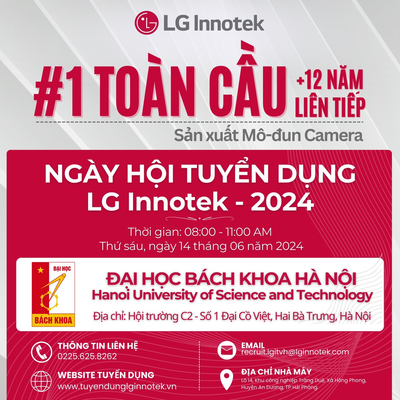 CÔNG TY TNHH LG INNOTEK VIỆT NAM HẢI PHÒNG TUYỂN DỤNG