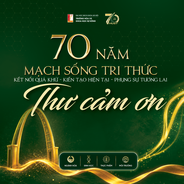 Thư cảm ơn - Chuỗi sự kiện Bách khoa 70 năm