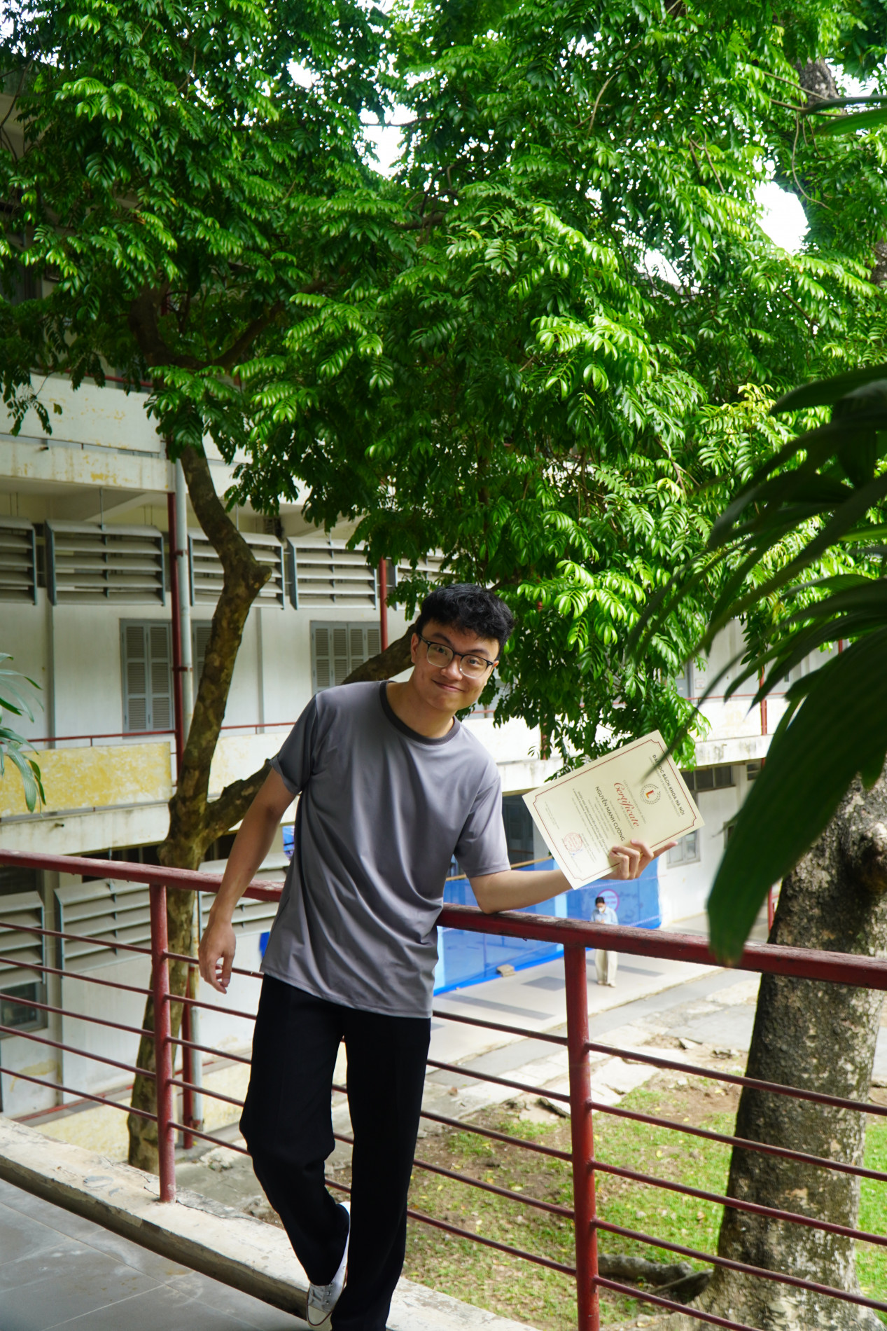 Nguyễn Mạnh Cường, sinh viên lớp Kỹ thuật Hóa học 15, khóa 70.