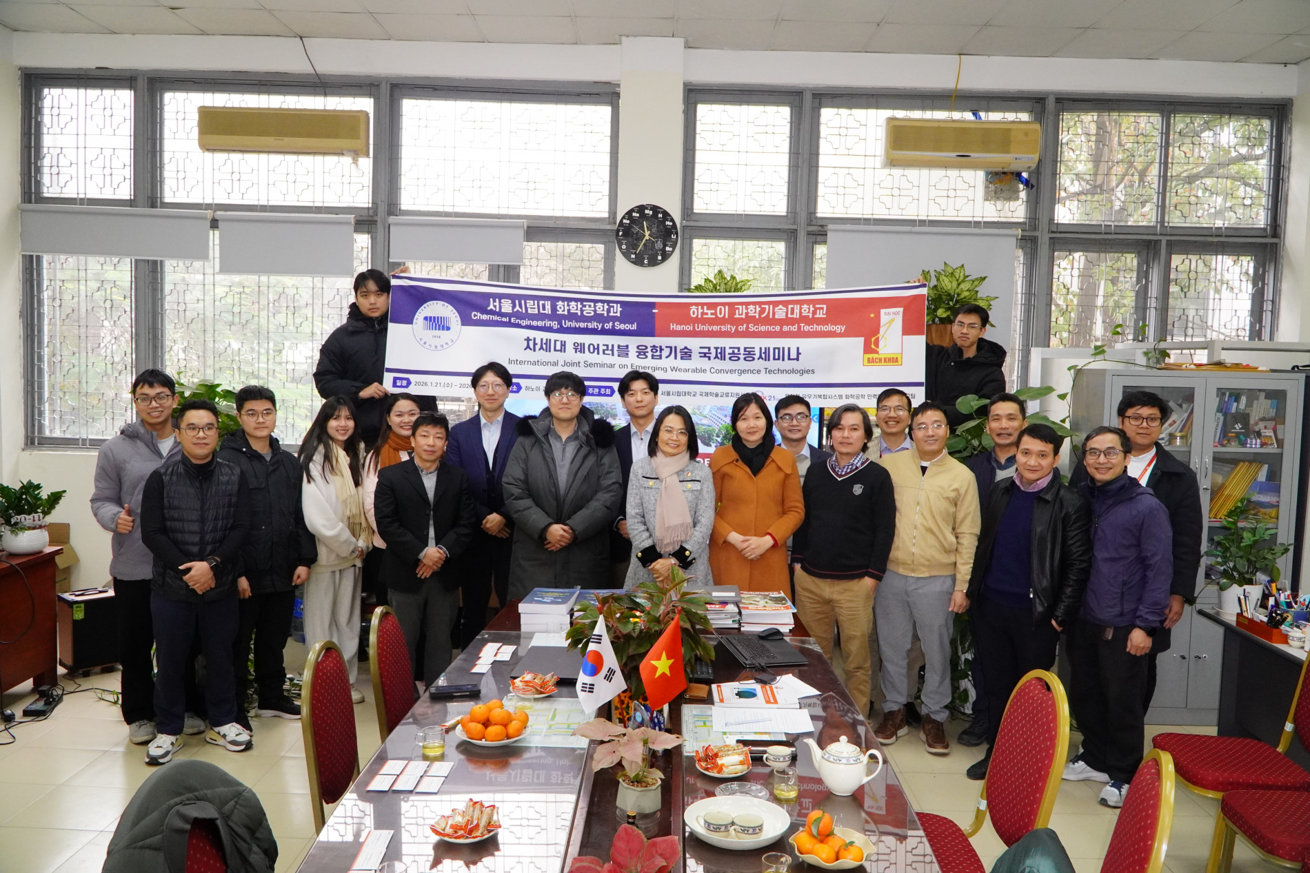 Members of the two side took memorable photos at the event.