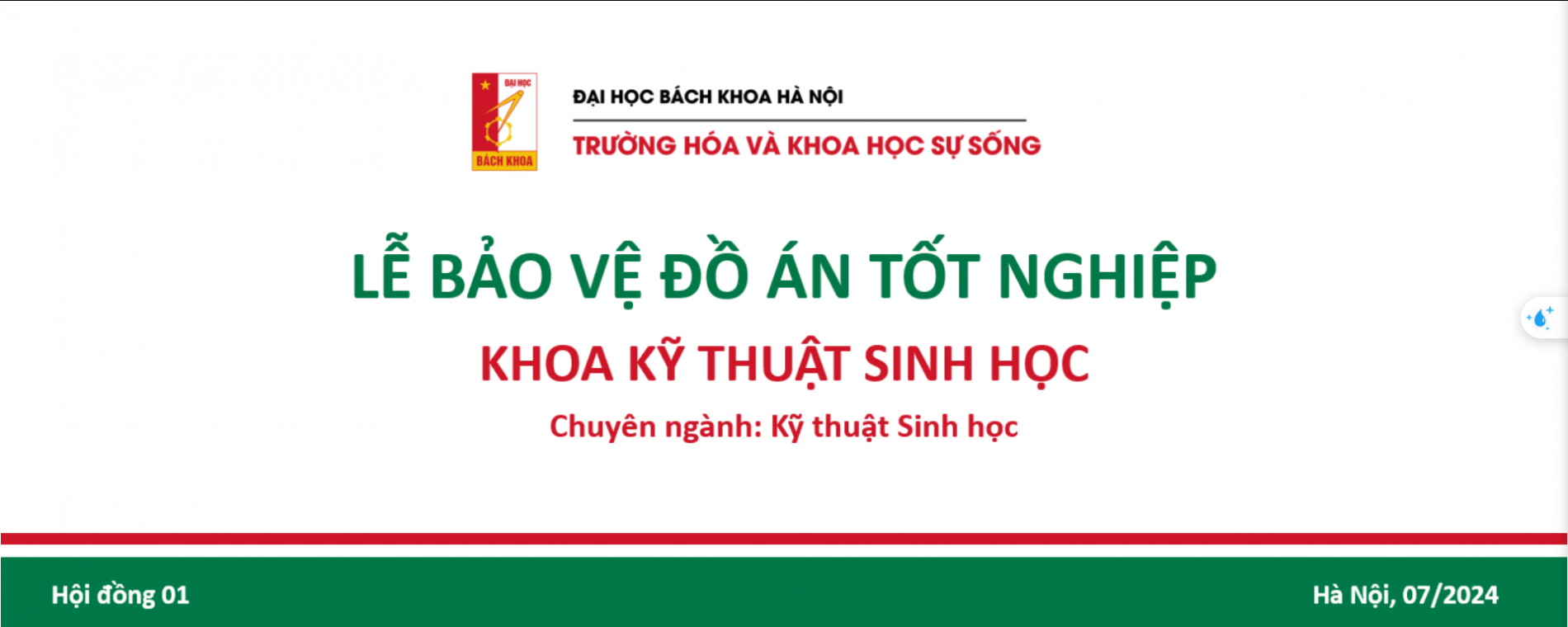 KHOA KỸ THUẬT SINH HỌC: Thông báo kế hoạch bảo vệ Đồ án tốt nghiệp Học kỳ 2023-2